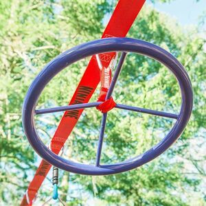 Slackers 14” Ninja Wheel -Outdoor Ninja Warrior Training Equipment For Kids Blue